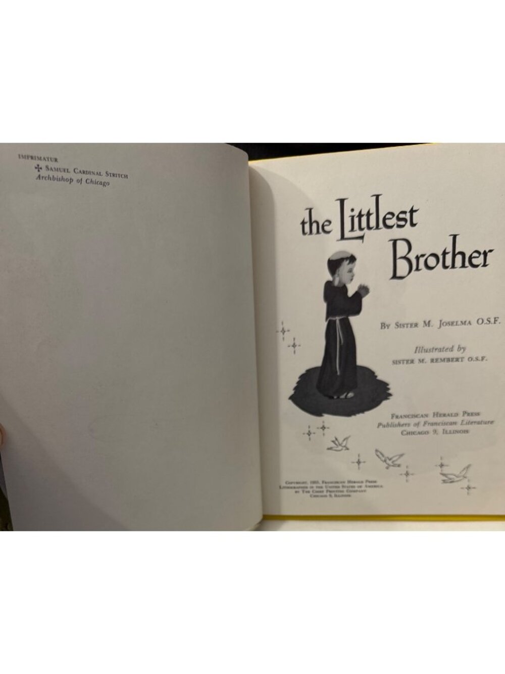The Littlest Brother Sister M Joselma OSF Vtg 1955 Franciscan Harold Press Faith - Picture 3 of 10